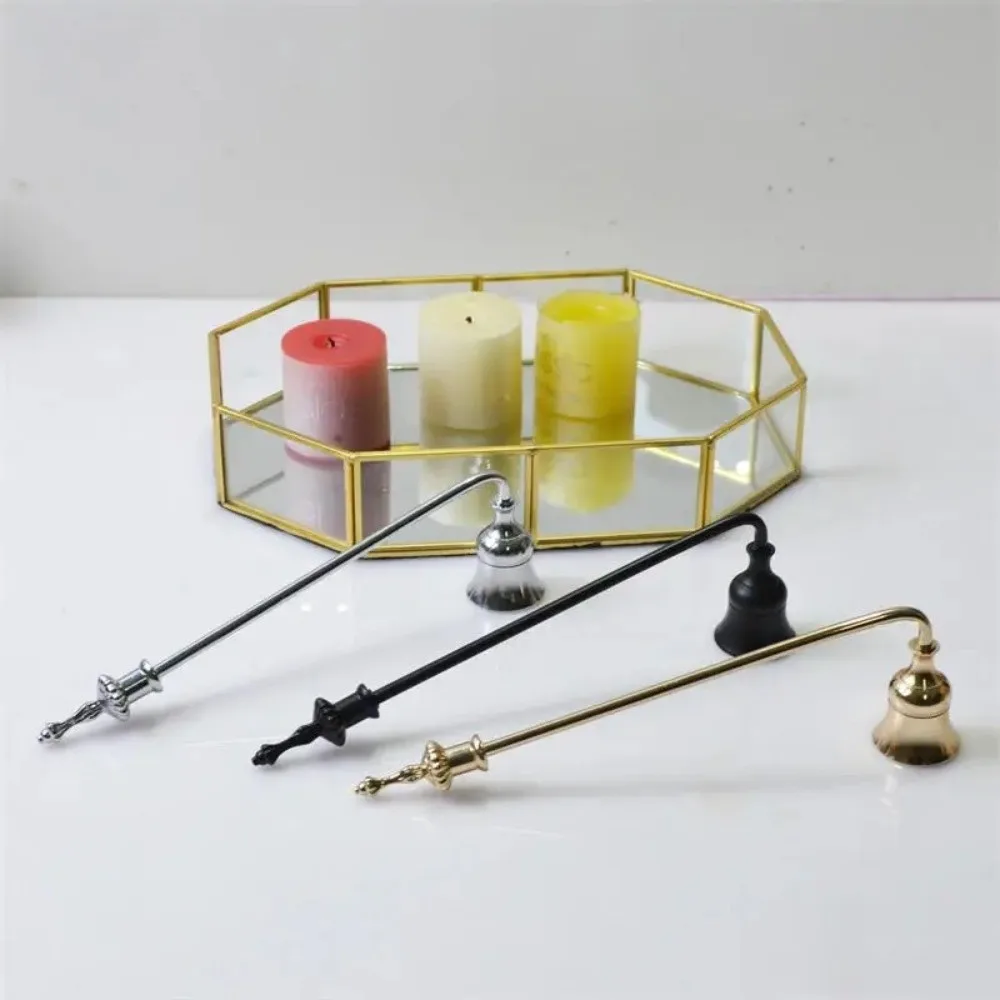Elegant Bell Shaped Candle Wick Trimmer Long Handle Turn Off Extinguisher Flame Snuffer Candle Blower SPA Hotel