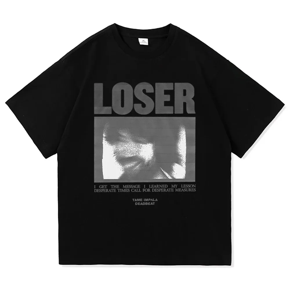 Tame Impala Loser Graphic Tee, Deadbeat Album 2026 Merch, Harajuku Style Unisex Premium Cotton T-Shirt, Perfect Fan Gift