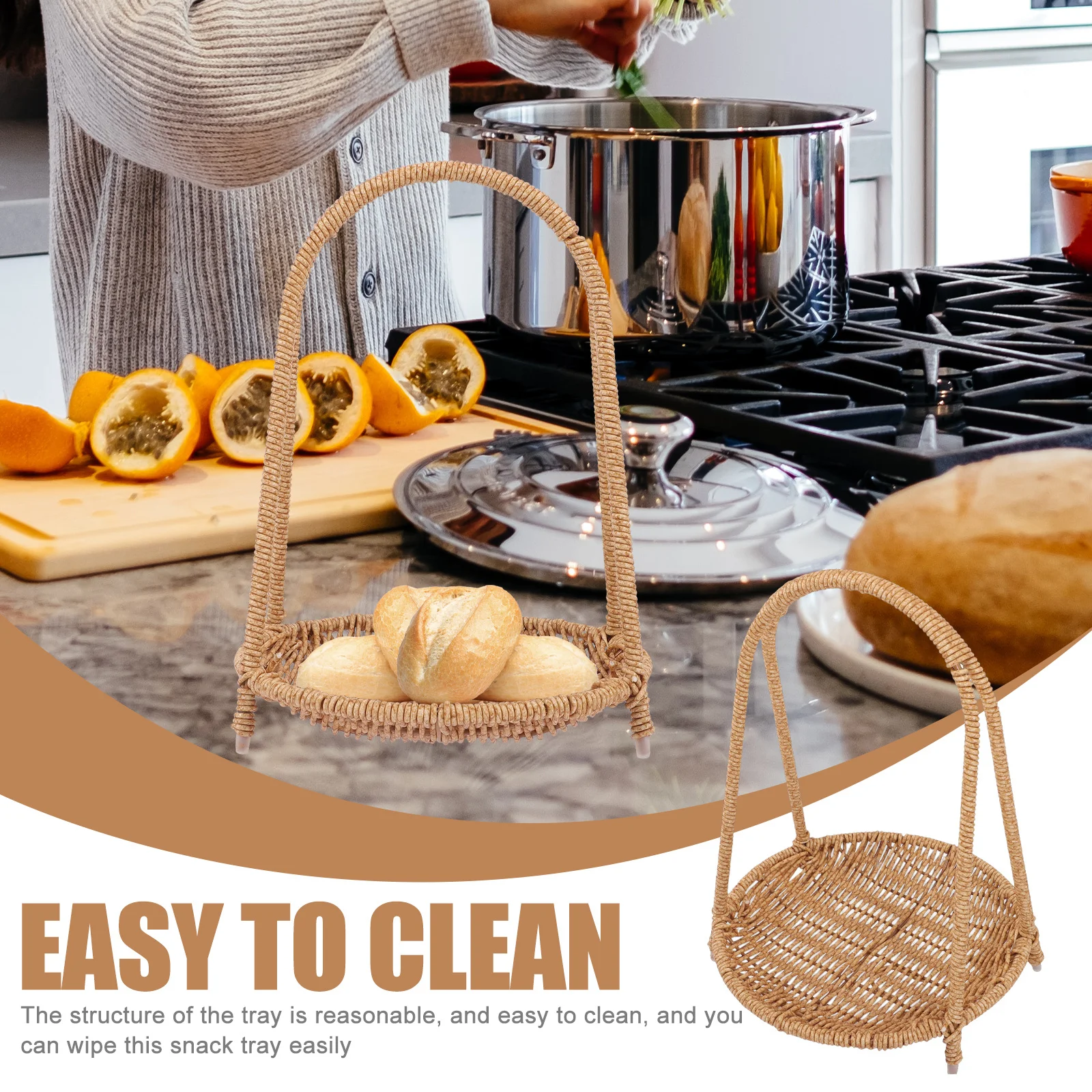

Natural Snack Serving Tray Rectangular for Home Office Decorative Food Serving Snack Tray Cake Bread Display Plate