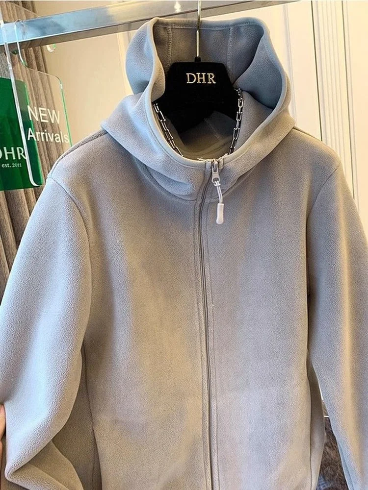 plus Size Hooded Cardigan Sweatirt Women's Winter Warm Outerwear Fce Ladies Casual Comfortable Coat for Plump Sister