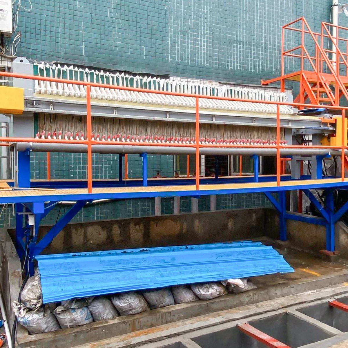 Small sludge sewage treatment equipment 50 square plate and frame filter press programmable automatic high pressure diaphragm fi