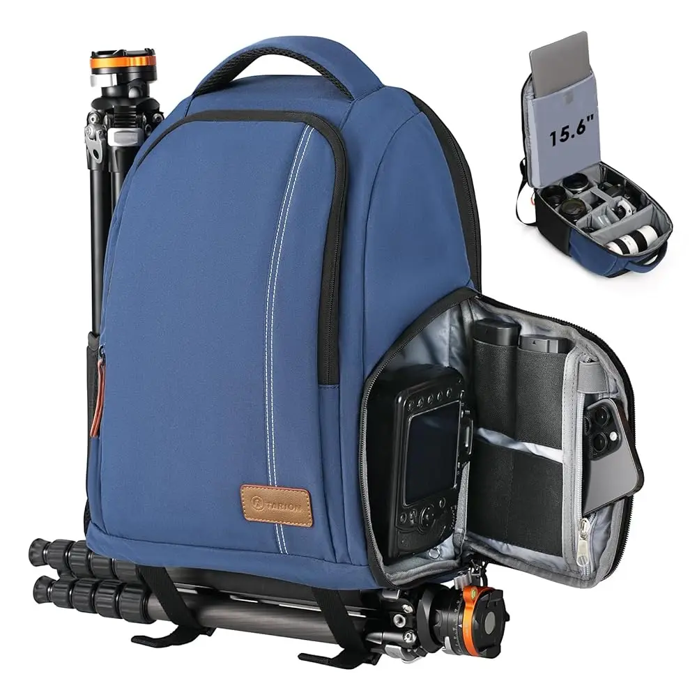 

Free ShippingLarge Camera Backpacks for Photographers - Waterproof Camera Bag Photography backpack with 15.6\ Laptop Compartment