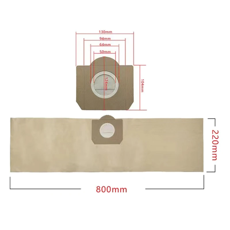 For Karcher A2204 A2656 WD3200 SE4001 MV1 MV3 WD3 WD3300 Vacuum Cleaner 6.95-130 Paper Bag Accessories Replacement