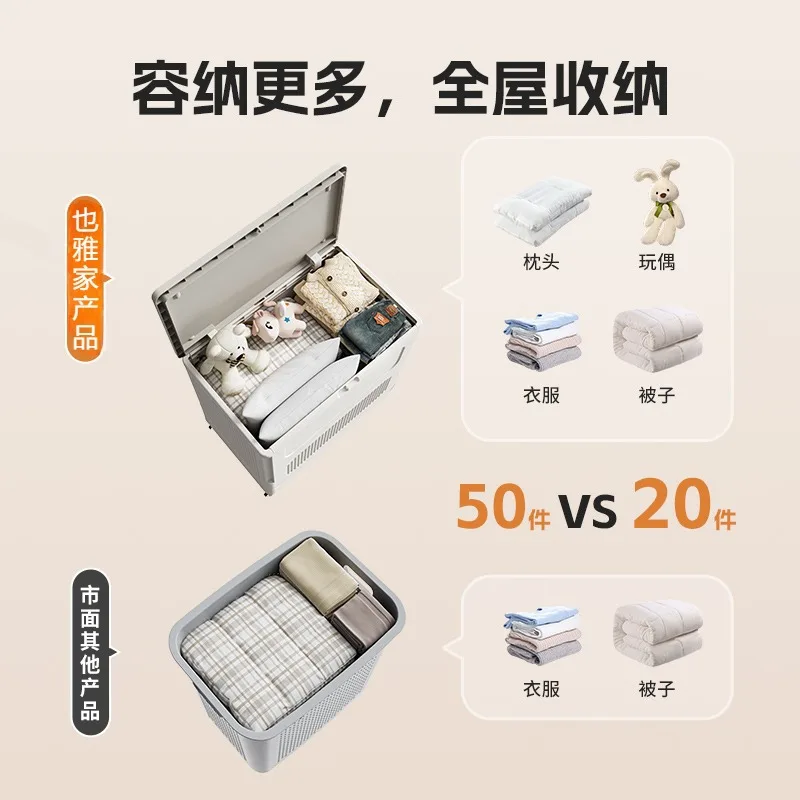 صندوق تخزين قابل للطي، خزانة ملابس سميكة ذات سعة كبيرة مقاومة للغبار، صندوق تشطيب للفراش في الخريف والشتاء #3