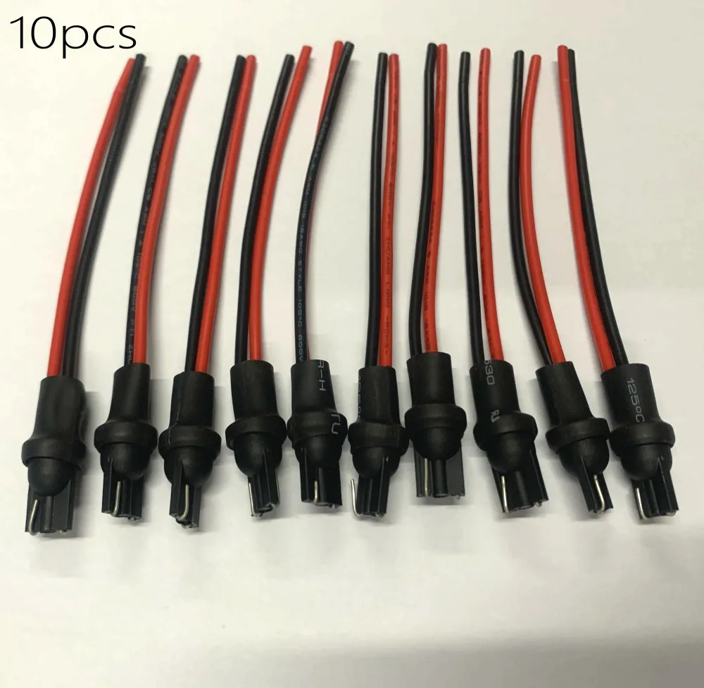 2-10pcs W5W Socket T10 Connector Led Bulb Holder 194 168 Car Light Adapter Wire Plug Male to Female Reading Side Marker Lamp