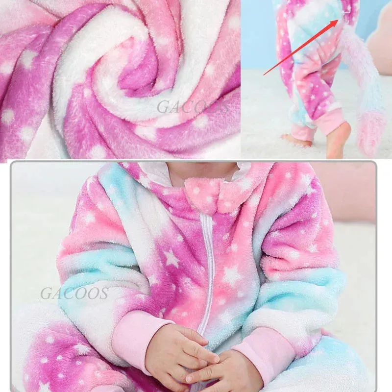 2025 11 0-4Y Kigurumi pijamas para niños cremallera León dinosaurio mono Anime Cosplay disfraz invierno franela niño pijama bebé niña