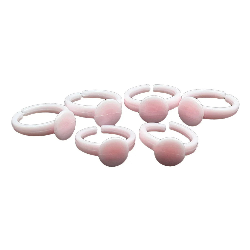 100 ชิ้น ฐานแหวนพลาสติกสีชมพูสำหรับเด็ก ปรับขนาดได้ สำหรับงาน DIY เครื่องประดับทำมือ ของขวัญสำหรับใส่ลูกปัด เลื่อม กระดุม