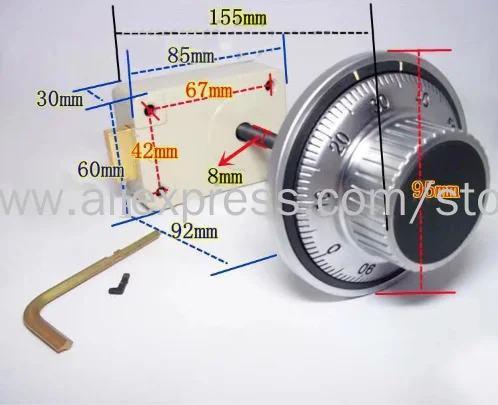 Imagem -03 - Vault Door-senha Lock Core Acessórios Mecânicos os Estados Unidos Locada Box Old Turntable Lock Core Fit para Máquina Atm