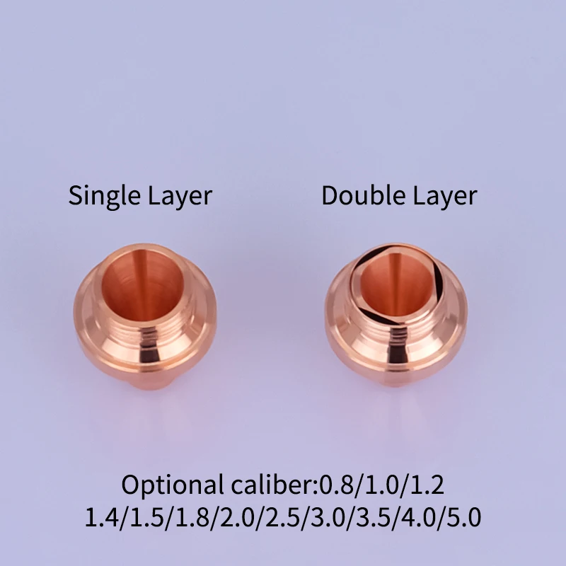 Raymach Raytools GS Laser Nozzle Fiber Laser Tube Cutting Equipment Parts M11H18D15 Single Layer 3D Bevelled Copper Nozzle Fiber