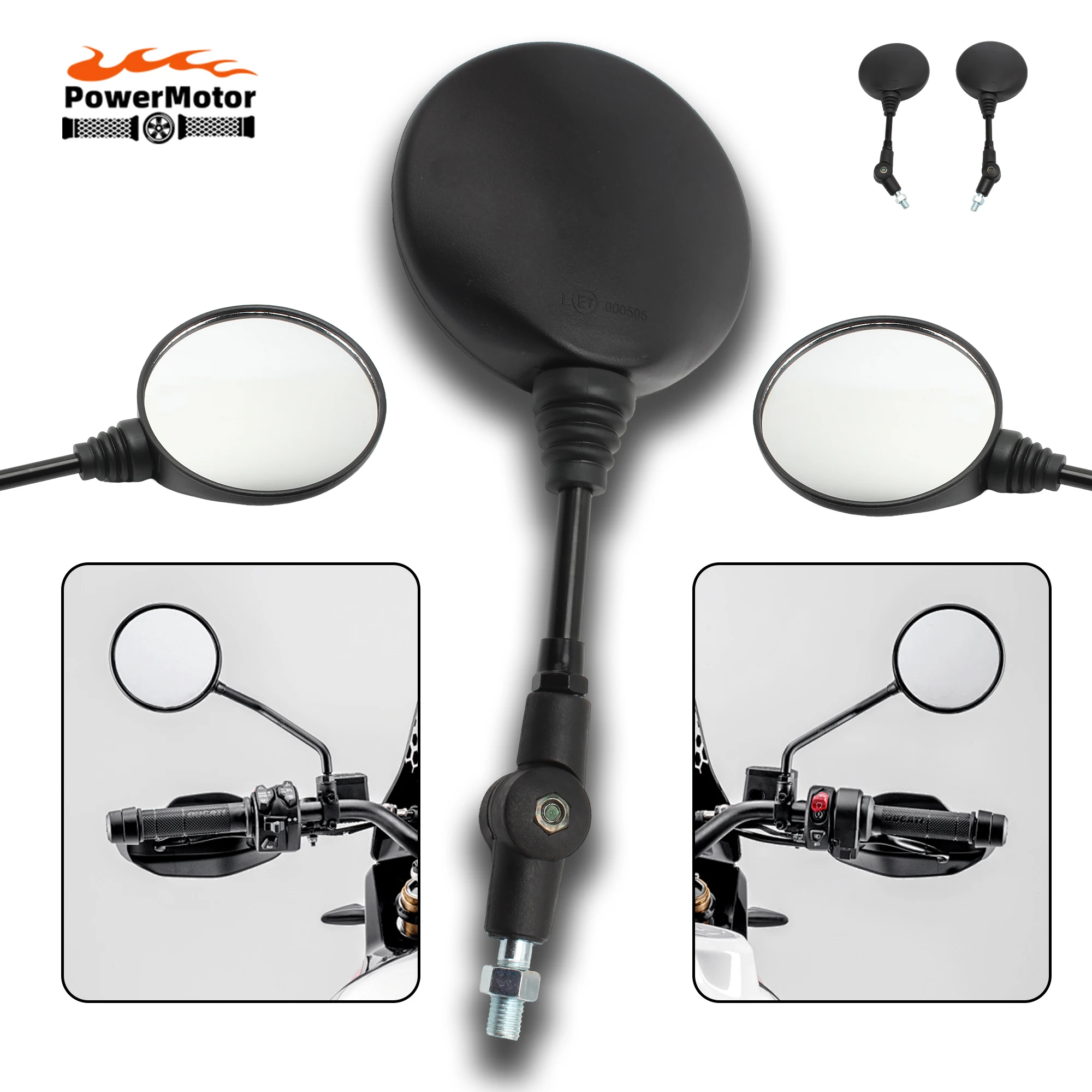 Motorrad faltbare runde 10 mm Spiegel Roller Seitenspiegel für Motocross modifiziertes Zubehör für Fahrrad Rückspiegel Tuning
