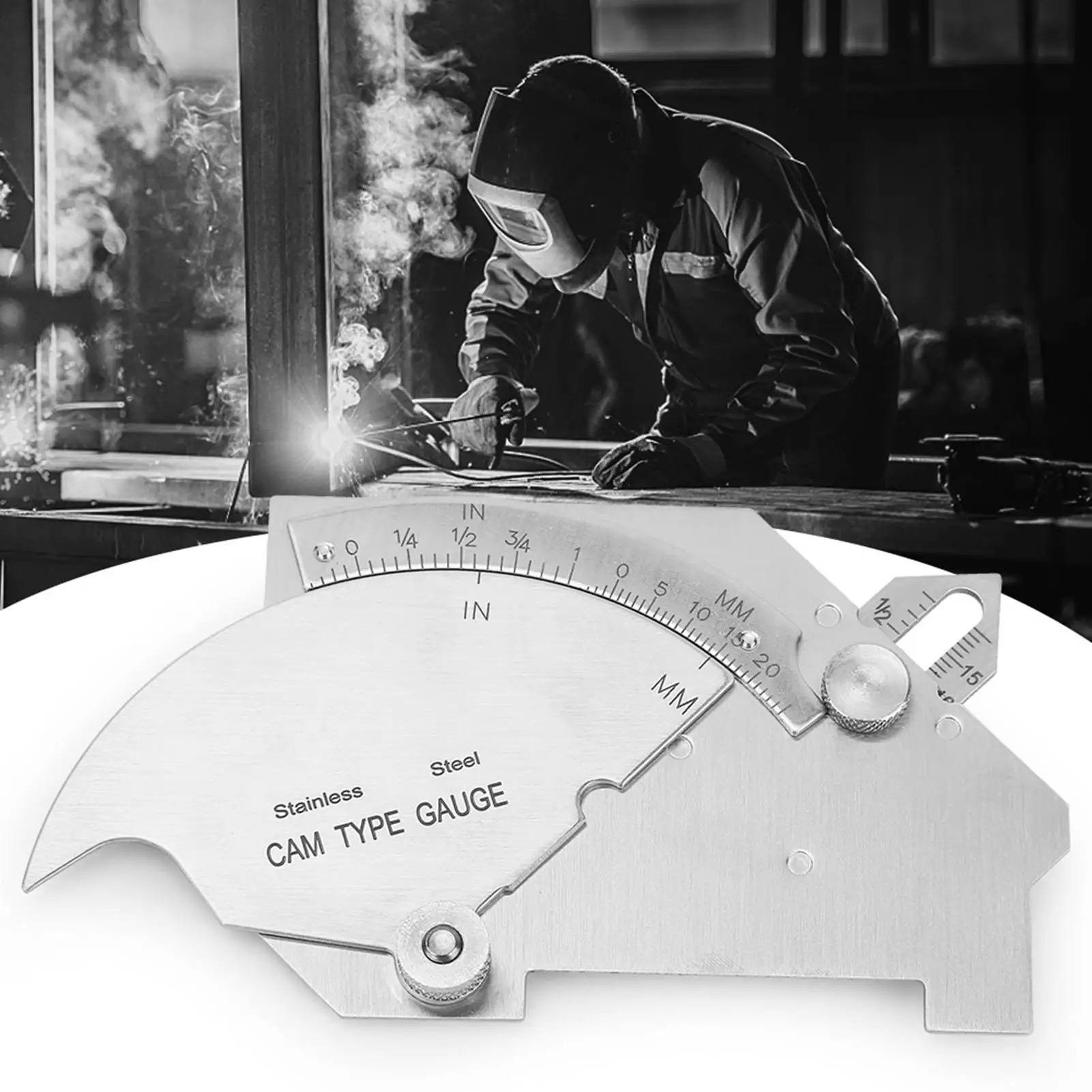 Steel Welding Measure Tool MG-8 Weld Gauge Seam Inspection Ruler Bridge CAM Welding Gage MG-8 Bridge CAM Welding Gage