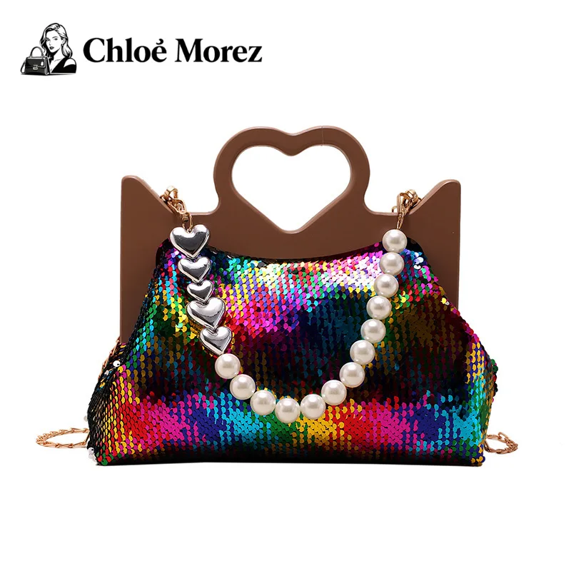 

Women's Bag Fashion Sequin Personalized Love Handbag Women's Large Capacity Tote Bag Trend