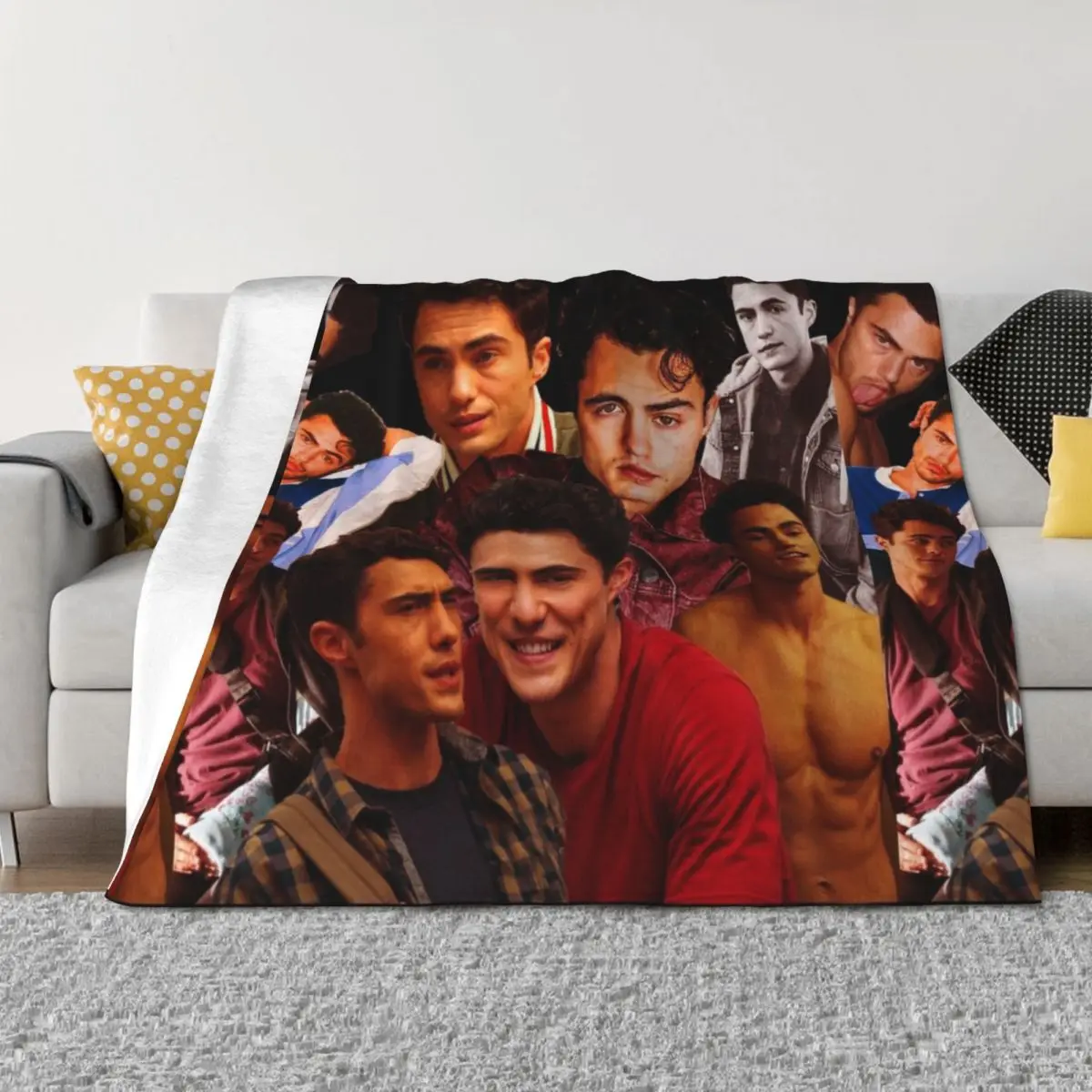 

Darren barnet collage poster design 2021 Throw Blanket Flannel Shaggy Custom for babies Blankets