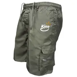 Pantaloncini cargo da esterno Salopette da uomo Pantaloncini da ciclismo in vita elastica Pantaloncini da lavoro larghi multitasche Pantaloni sportivi da spiaggia stampati