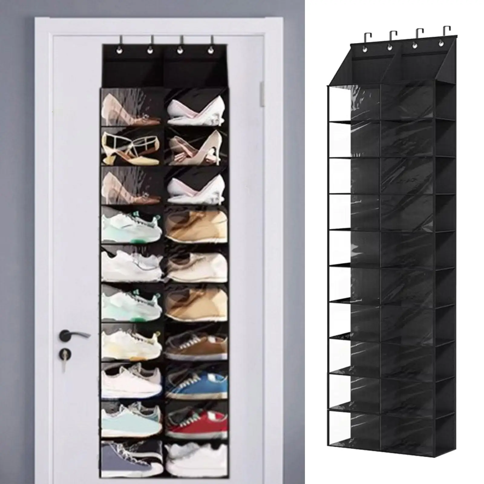 Door Shoe Organizer Hanging Shoe Organizer,10 Shelf Hanging Shoe Organizer,Shoe Holder for Home,Running Shoes,Flats,Sandals