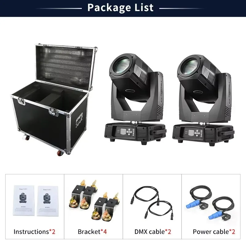 380W 20R 350W 17R 3in1 BSW LED Moving Head Projection Light Multi Wattage Option with Flight Case for Stage Events