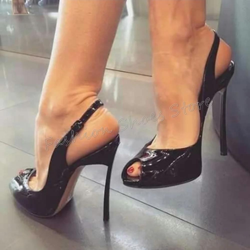 

Black Peep Toe Sandals Comfortable Stilettos High Heels High Heel Shoes for Women Fashion Heels 2024 New Zapatos Para Mujere