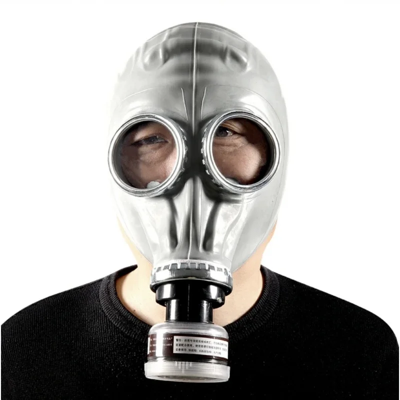 

Chemical gas rubber mask for ghost face protection - Industrial self-priming filtering spray painting operation protective mask