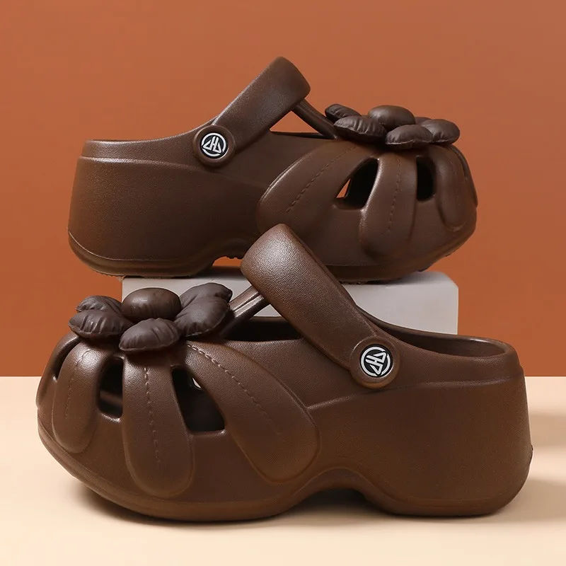 

Женские шлепанцы на платформе с застежкой на пальцах, летние легкие тапочки из ЭВА с мягкой подошвой, женские пляжные шлепанцы на толстой нескользящей подошве