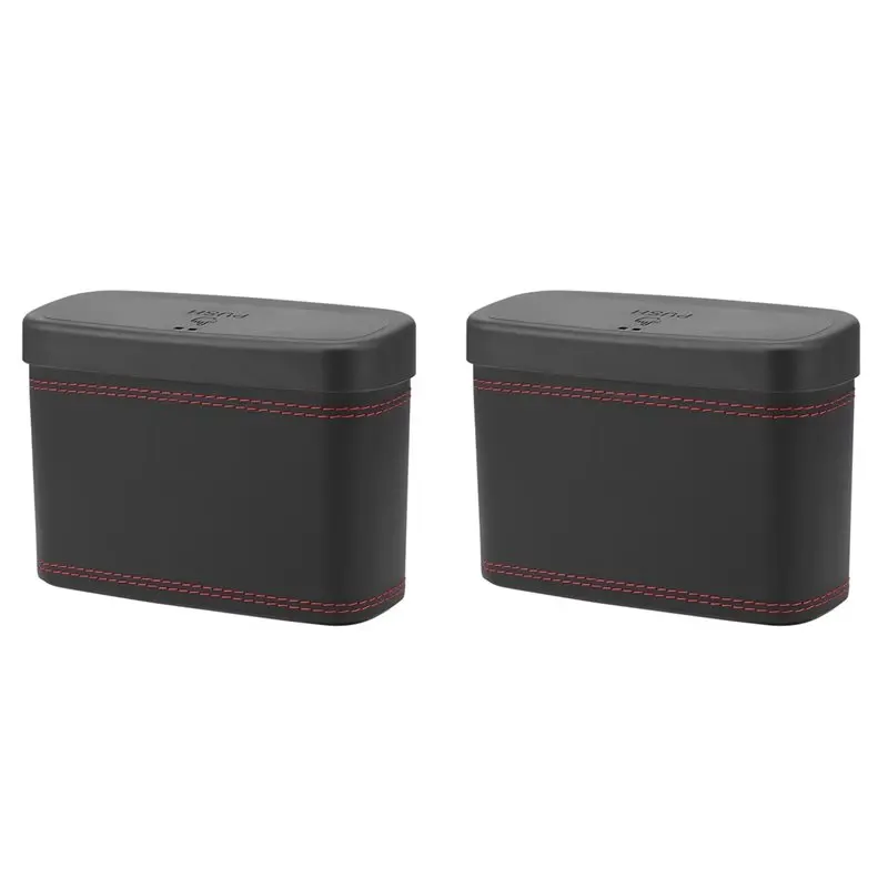 

BYBS-2X Car Trash Bin - Hanging Vehicle Garbage Dustbin, Square Pressing Type, Auto Storage Box, Plastic