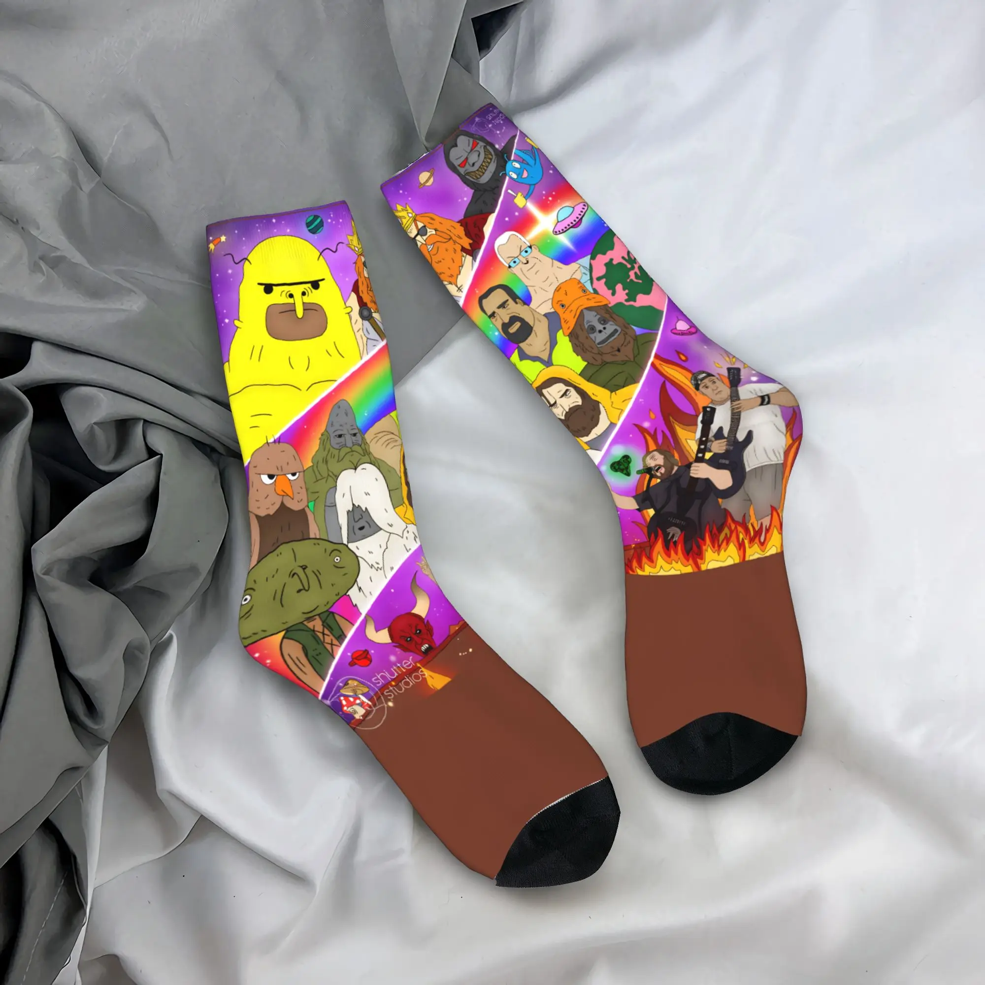 

Cartoon The Big Lez show Socks Korean Stockings Men Soft Outdoor Sports Socks Autumn Printed Anti Slip Socks