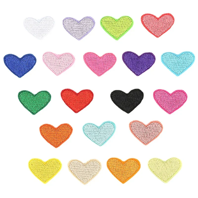 300pcs/Lot Luxury Small Brief Love Heart Embroidery Patch Curtain Bed Shirt Bag Clothing Decoration Accessory Craft Diy Applique