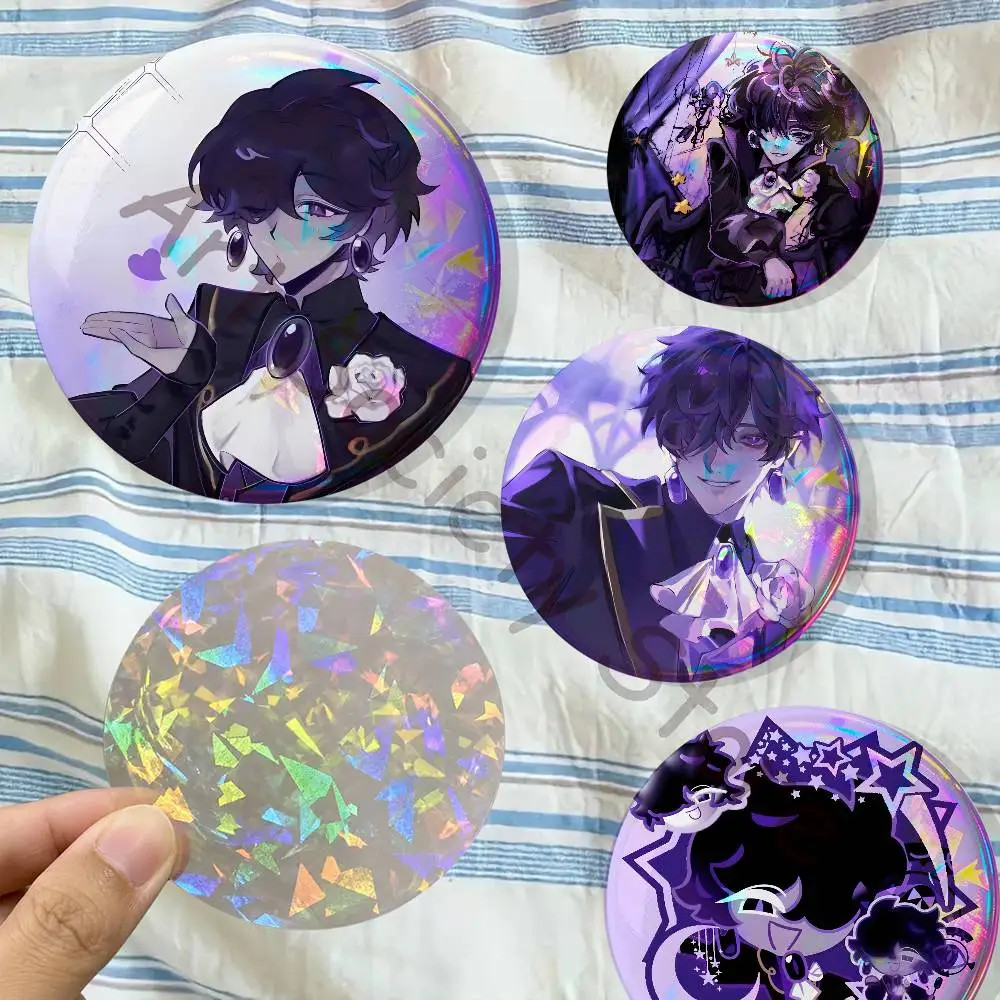 Black Sapphire C-Cookie Fanart 22mm,32mm,42mm,58mm,75mm Round Badge Brooch Various Clothing Backpacks Jewelry Accessories Gift