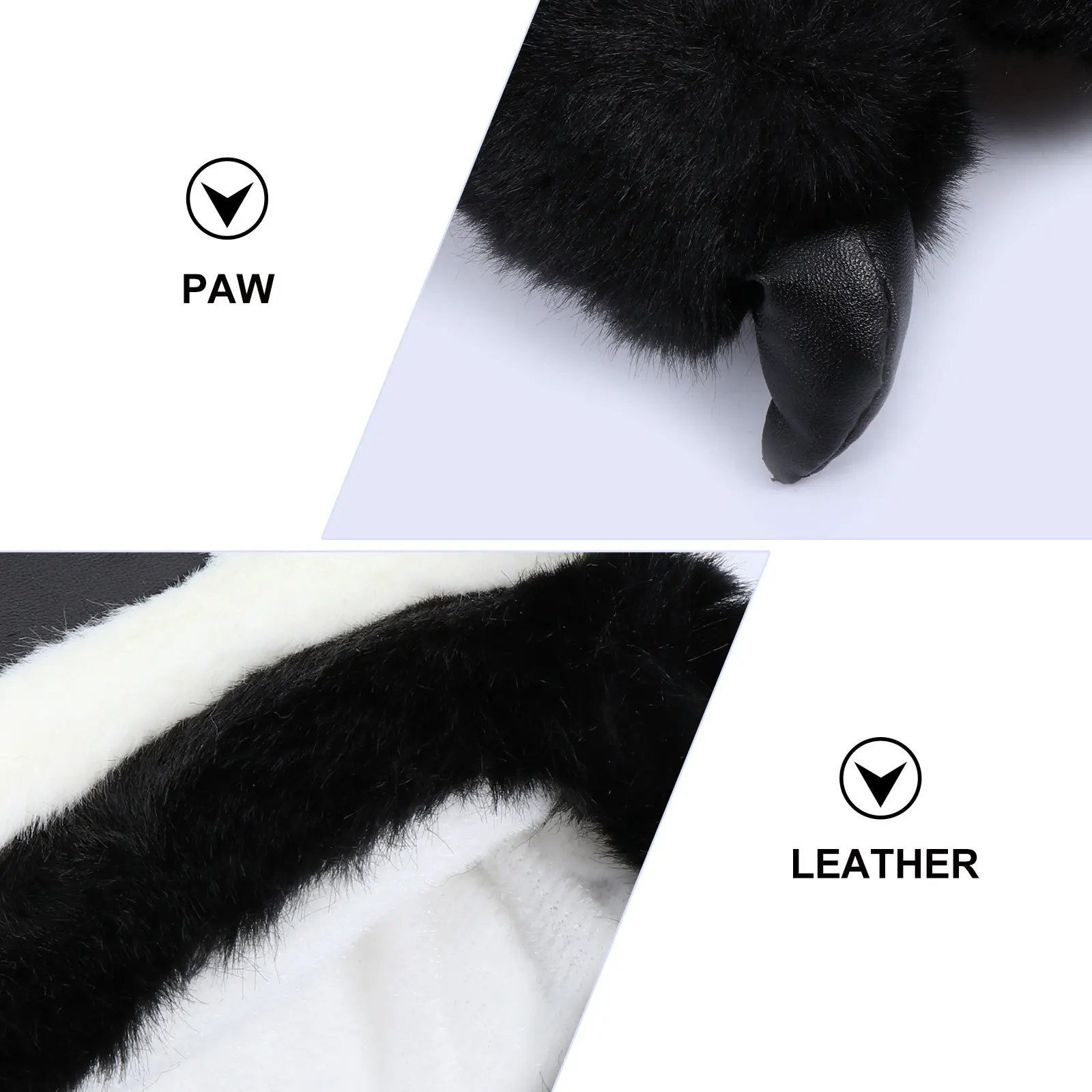 

1Pair Panda Claw Gloves Thick Warm Winter Gloves for Outdoor Activities Costume Party Role-Play Prop Role-Play Prop