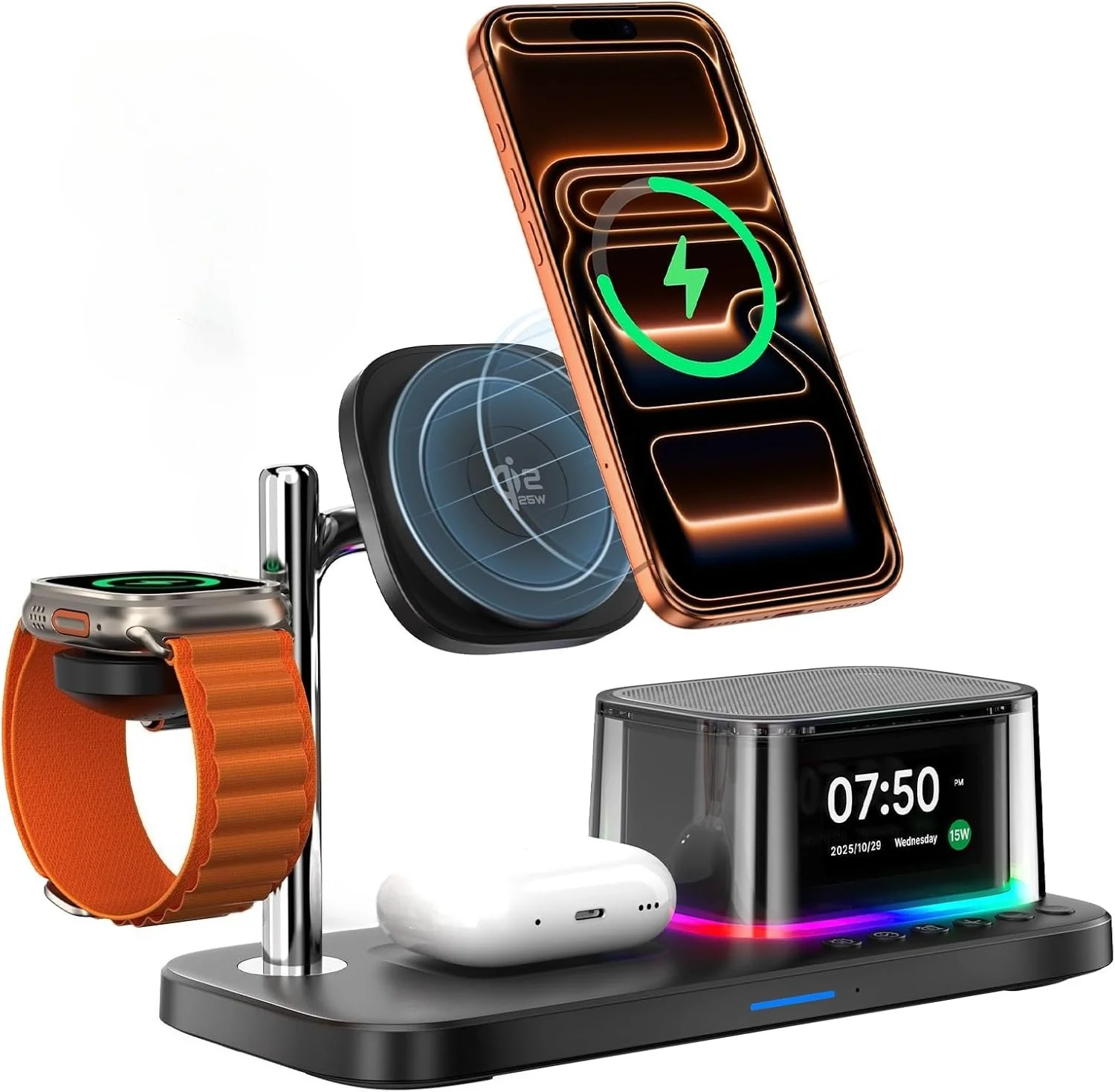 station-de-charge-sans-fil-magnetique-qi2-25w-7-en-1-avec-veilleuse-reveil-haut-parleurs-bluetooth-pour-iphone-apple-watch-airpods