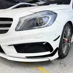 For Mercedes Benz A Class W176 Front Bumper Canard Spoiler A180 A200 A250 A45 AMG 2013-2015 Car Intake Grille Blade Body Kits