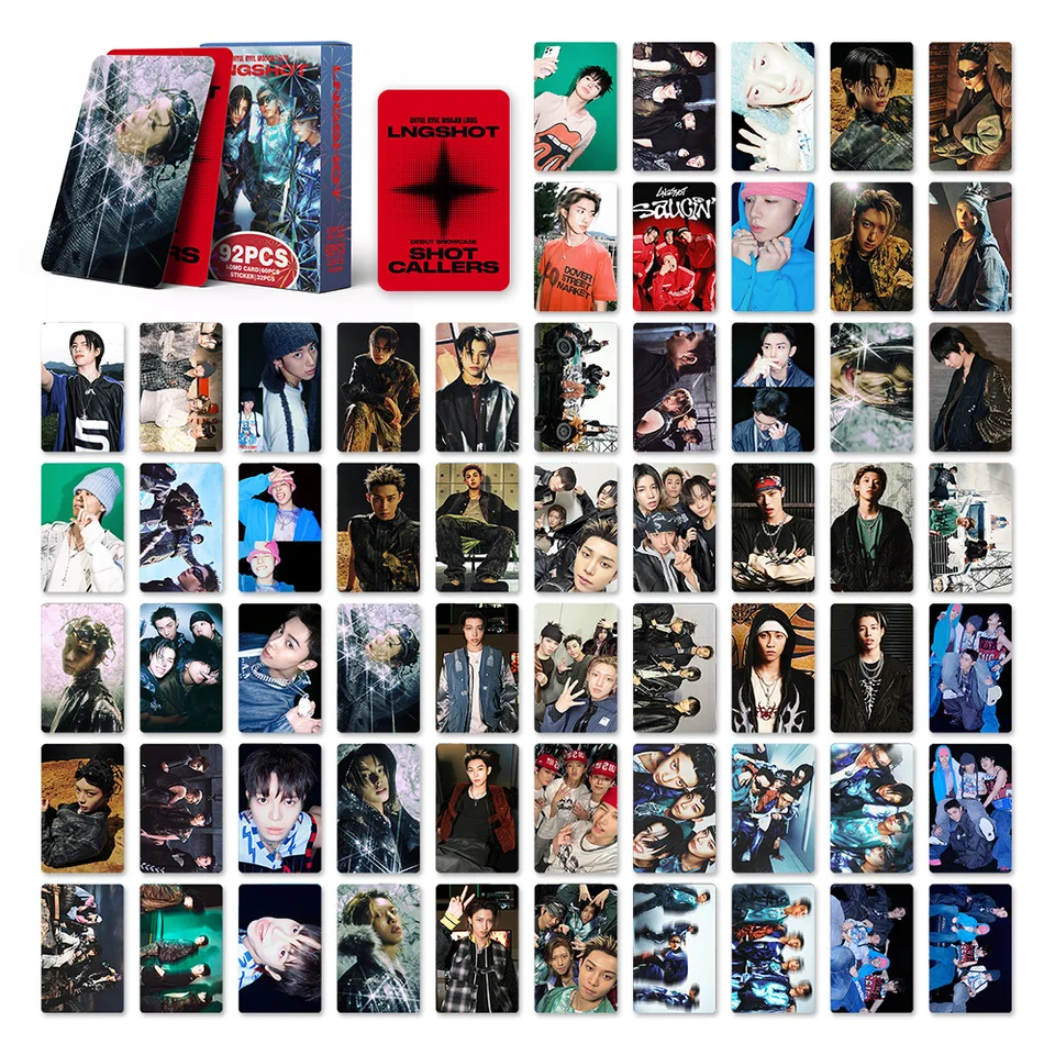 92PCS LOMO Card Set LNGSHOT SHOT CALLERS Photo Cards for Sticker