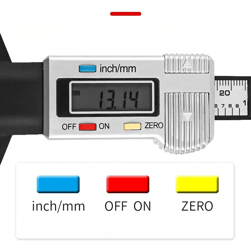 Digital Car Tyre Tire Tread Depth Gauge Meter Measurer Tool Caliper Thickness Gauges Tread Brake Pad Shoe Tire Monitoring System