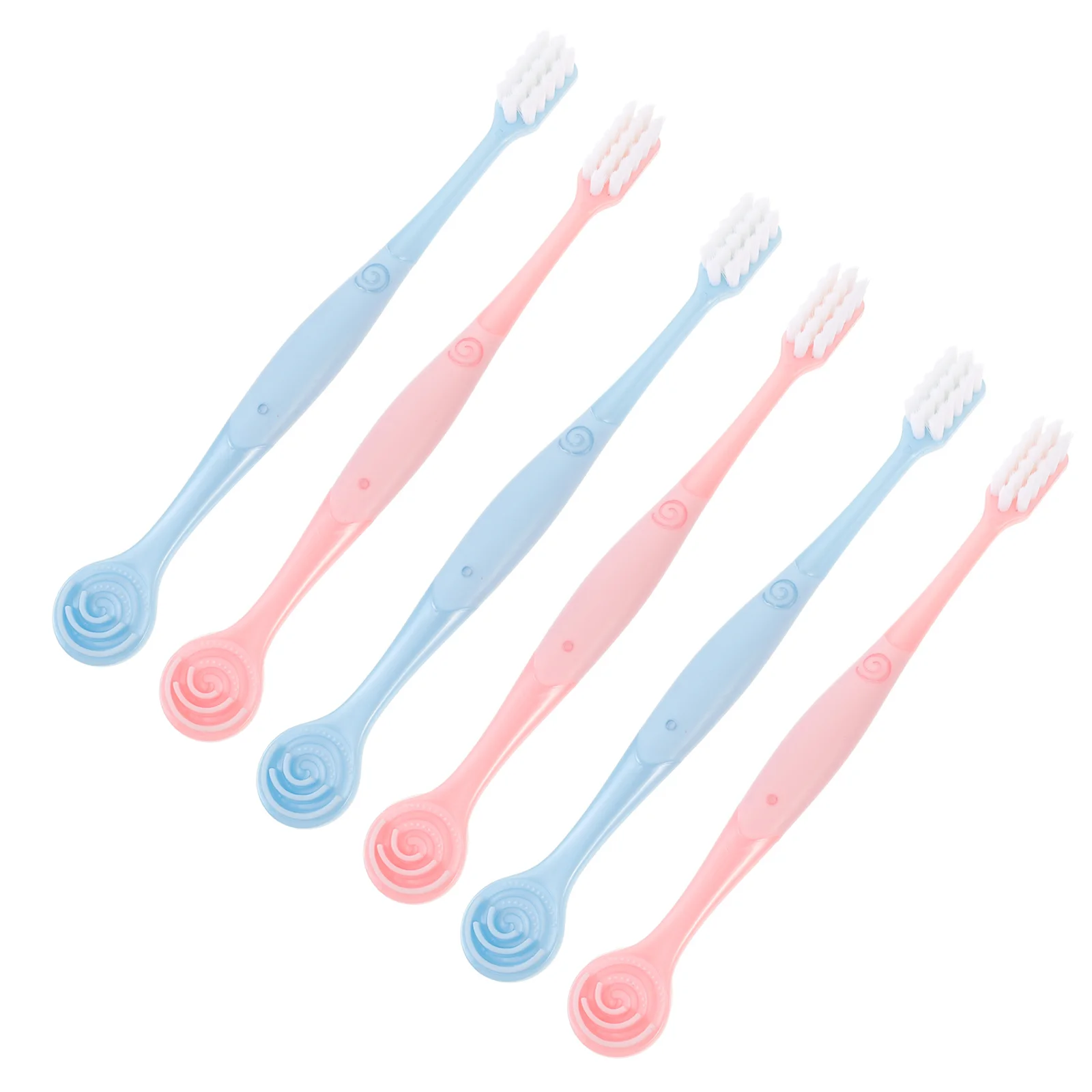 

6Pcs Extra Soft Bristle Toothbrush Tongue Scraper Manual Teeth Cleaning Toothbrush Soft Comfortable for Adult Travel Home Use