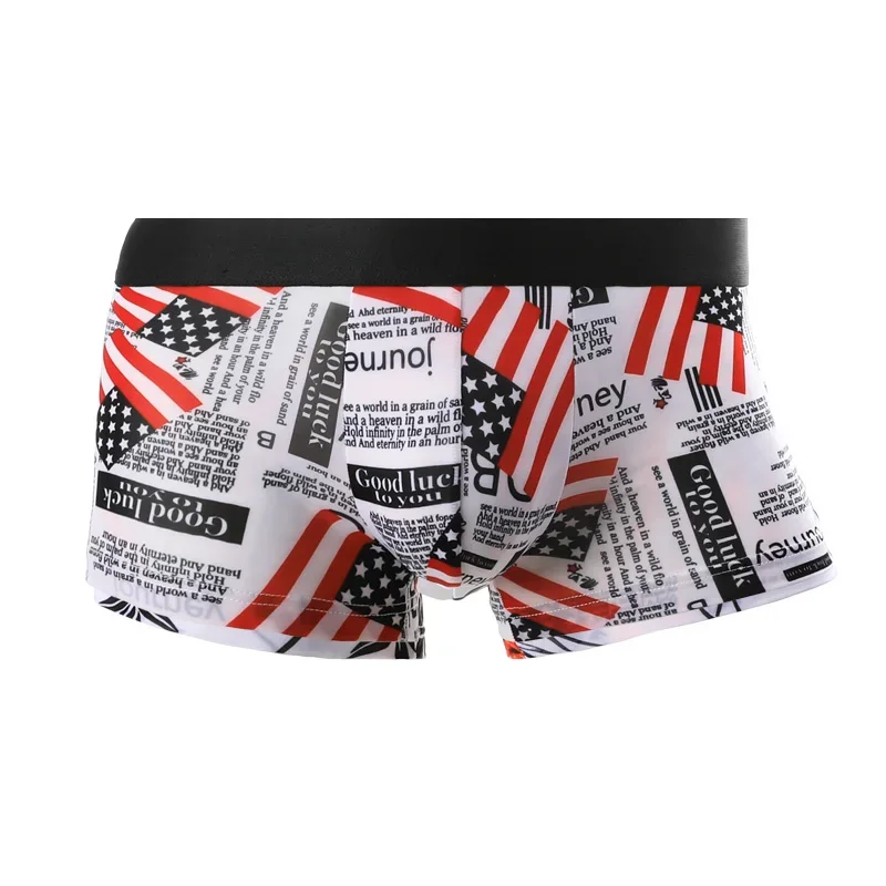 

5PCS Men's underwear, men's briefs, ice silk soles, four-cornered cuffs, men's modal summer thin style, breathable