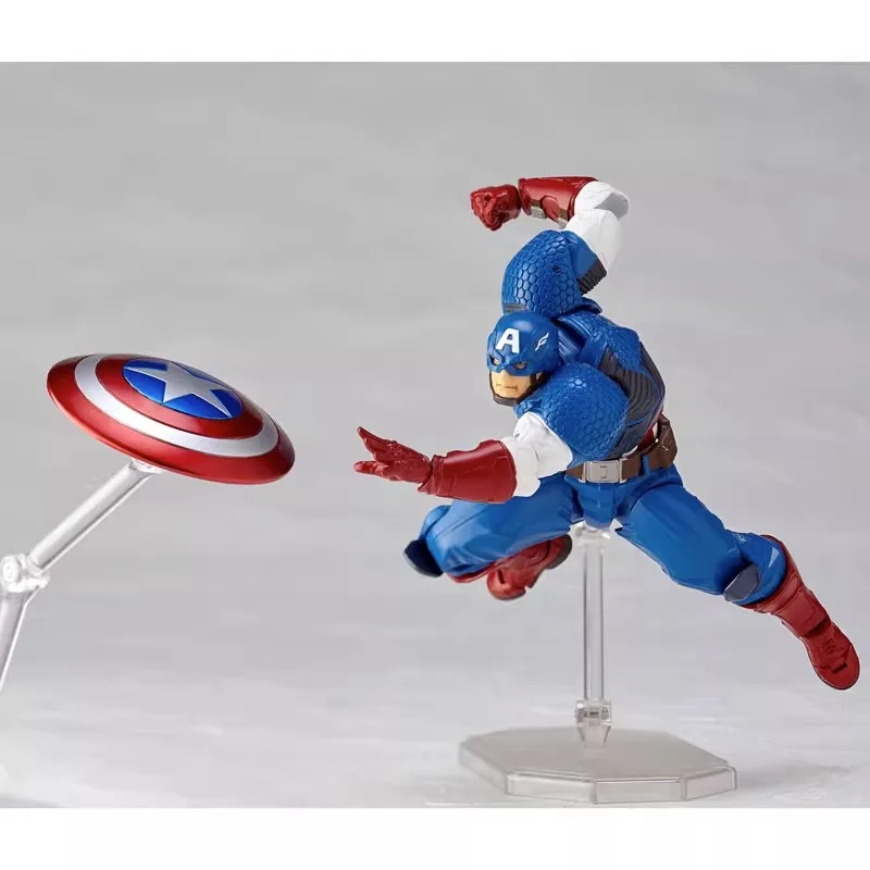 In Stock Genuine KAIYODO LOR 007 AMAZING YAMAGUCHI Captain America Art Collection of Movie Character Models 16.3CM