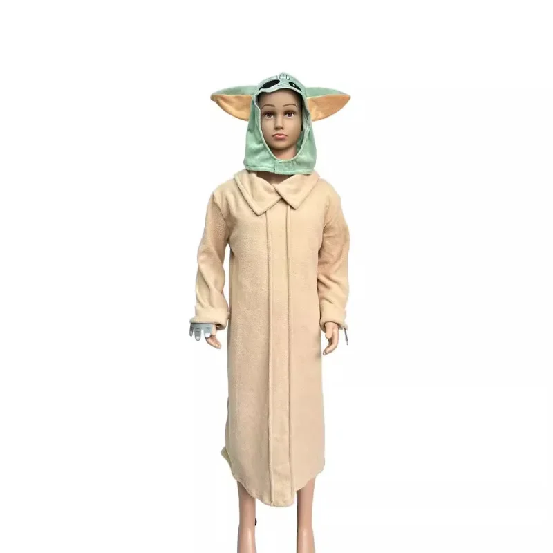 Alien Baby Children's Clothing Mandalorian Yuda Stage Performance Cosplay Clothing Soft and Comfortable Warm Long Trench Coat