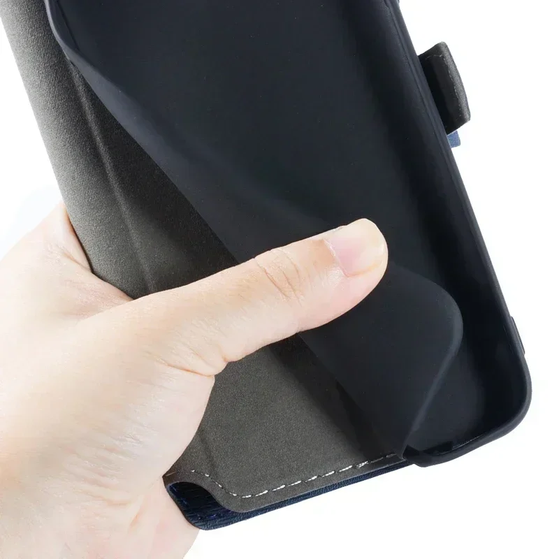 Étui de téléphone à rabat en cuir PU pour BLU G64 4G, couverture arrière en silicone TPU souple avec fenêtre de vue