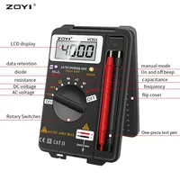ZOYI VC921 Handheld Pocket Digital Multimeter 3 3/4 Inch Capacitance Resistance Frequency Tester Personal Mini Meter