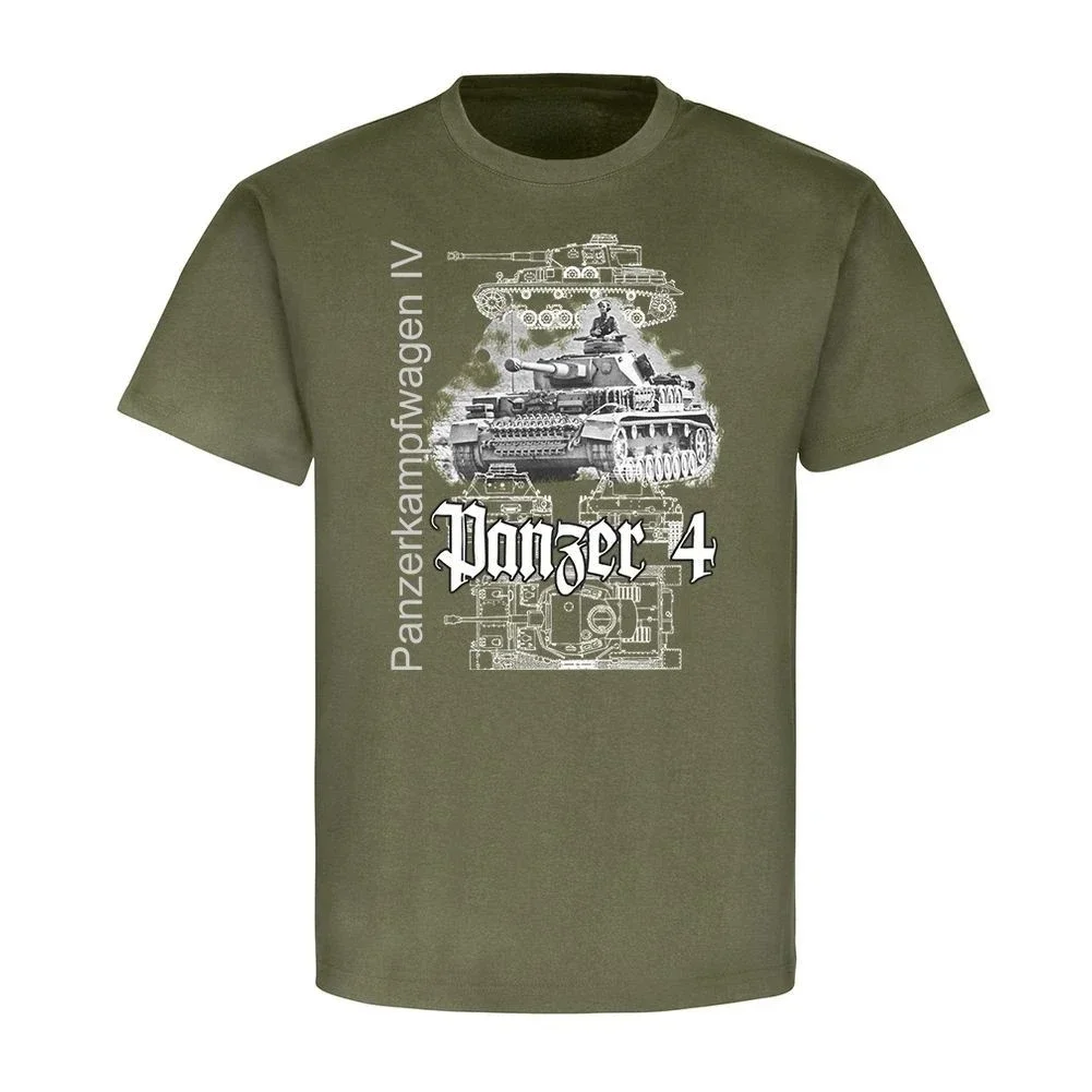 

Panzerkampfwagen IV Wehrmacht Panzer 4 Medium Tank T-Shirt 100% Cotton O-Neck Summer Short Sleeve Casual Mens T-shirt Size S-3XL