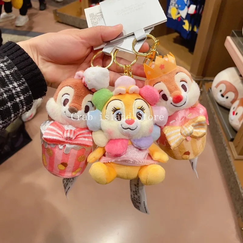 Original Disney Clarice Chip Dale Birthday Plush Toys Cartoon Figure Plush Stuffed Doll KeyChain Kids Birthday Christmas Gifts