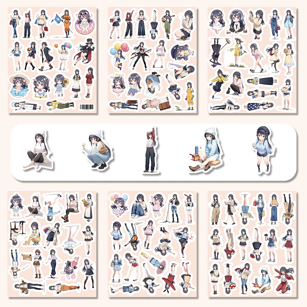 50/100 個アニメーションラスカルは妹の夢を見ないでくださいステッカー漫画落書き DIY ノートブックスーツケース電話冷蔵庫