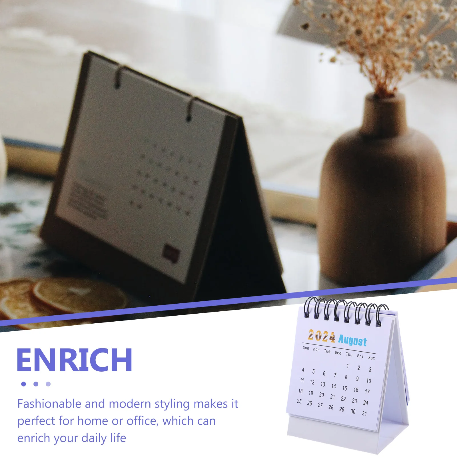 

Mini Desk Calendar Vertical Desktop Calendars for Paper Small Office Cute