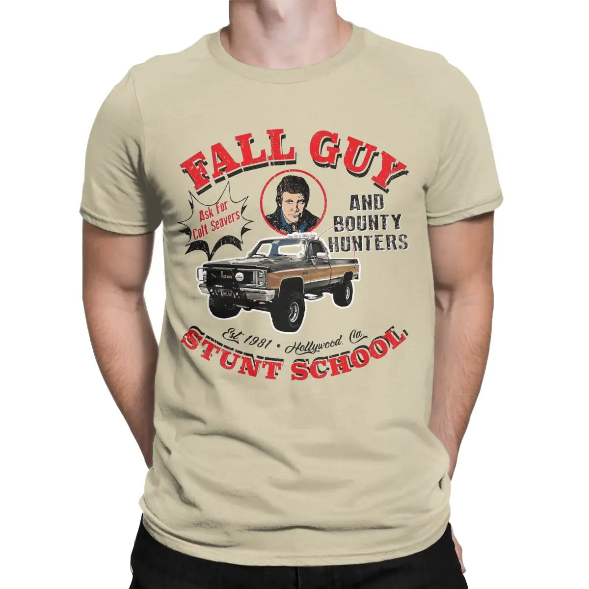 Men Fall Guy Stunt School And Bounty Hunters T Shirts Cotton Clothing Cool Short Sleeve O Neck Tees Printed T-Shirt