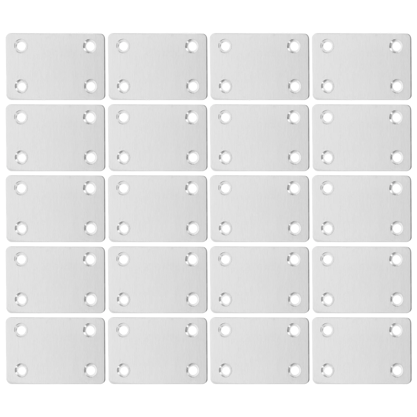 

20 Pcs Furniture Corner Code Metal Brackets for Wood Straight Flat Joining Plate Plates