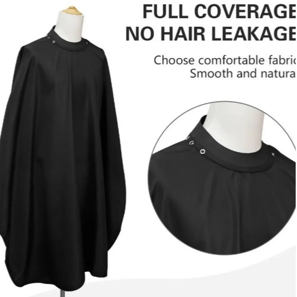 

Waterproof Silicone Neckline Gown Anti-Static Collar Silicone Collar Hairdressing Cape Adjustable Buckle Black White