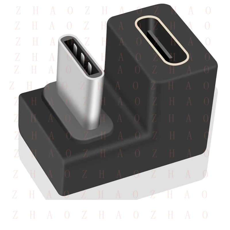 L+ for U Shape 180 Degree Angled USB 3.1 Type C to C Extension Adapter Connector 10Gbps