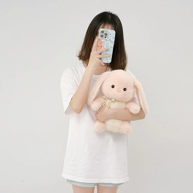 

Очаровательная кукла-кролик с бантом, мягкая игрушка из полиэфирного волокна, подарок на день рождения для девочки