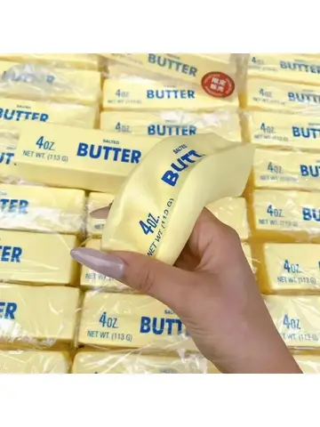 Butter Stick Fidget Toys Squishy Elastic Cheese Stick Funny Decompression Stress Anxiety Relief Game Squeeze Prank Toy