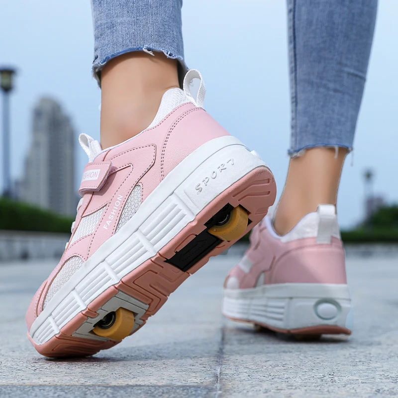 Повседневные детские кроссовки с USB-перезарядкой и подсветкой, обувь для коньков для мальчиков и девочек, повседневная обувь для скейтбординга, роликовые коньки, уличная спортивная обувь