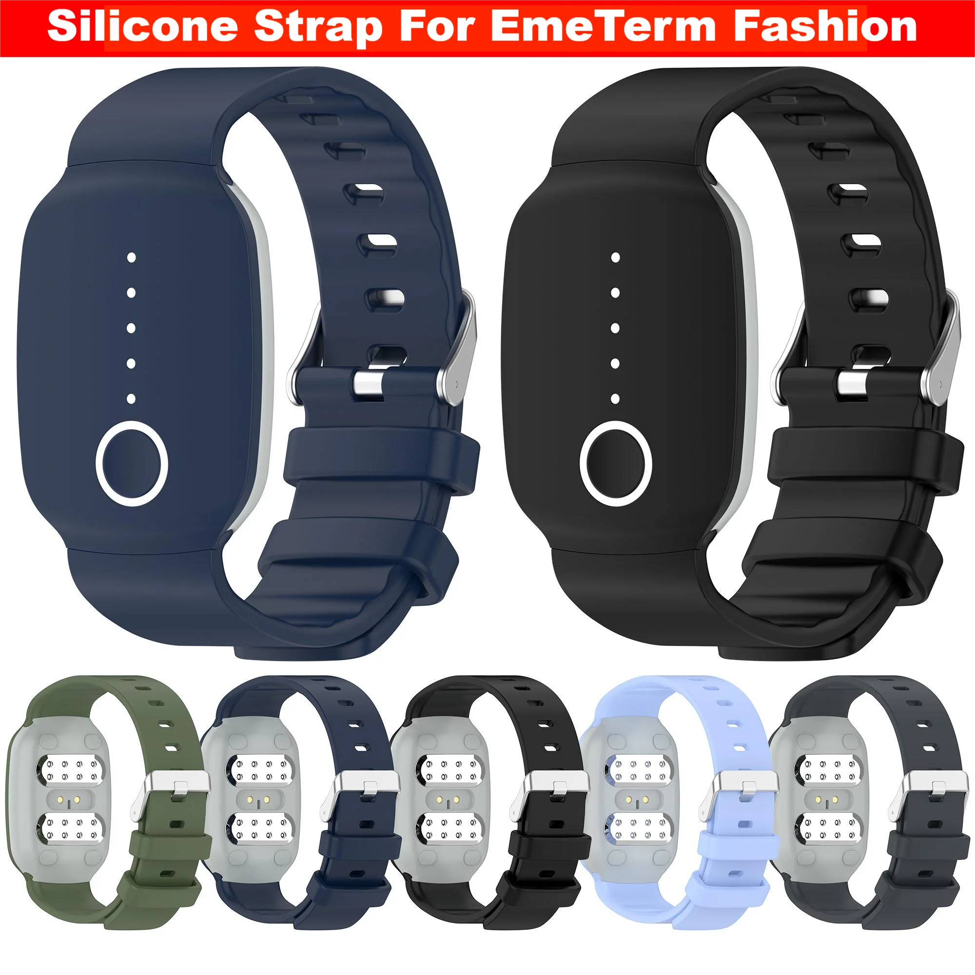 Soft Silicone Strap para EmeTerm Smartwatch, Smart Watch Replacement Band, Acessórios de moda